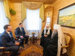 Патриарх Московский и всея Руси Кирилл провел встречу с Игорем Комаровым, Глебом Никитиным и митрополитом Георгием